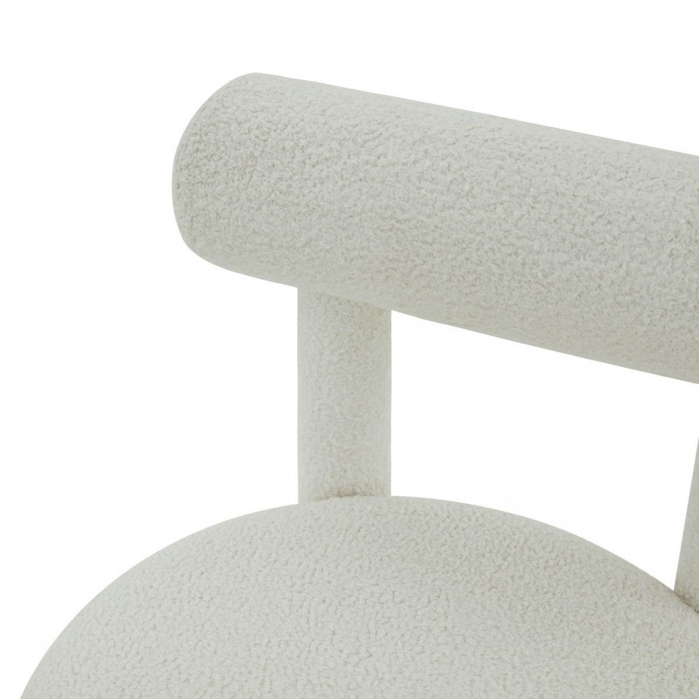 TOV Furniture Carmel White Boucle Chair