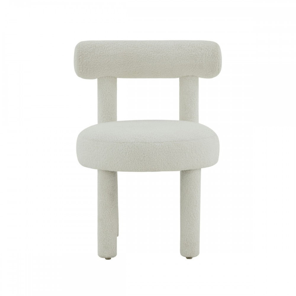 TOV Furniture Carmel White Boucle Chair