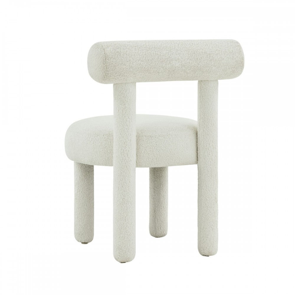 TOV Furniture Carmel White Boucle Chair