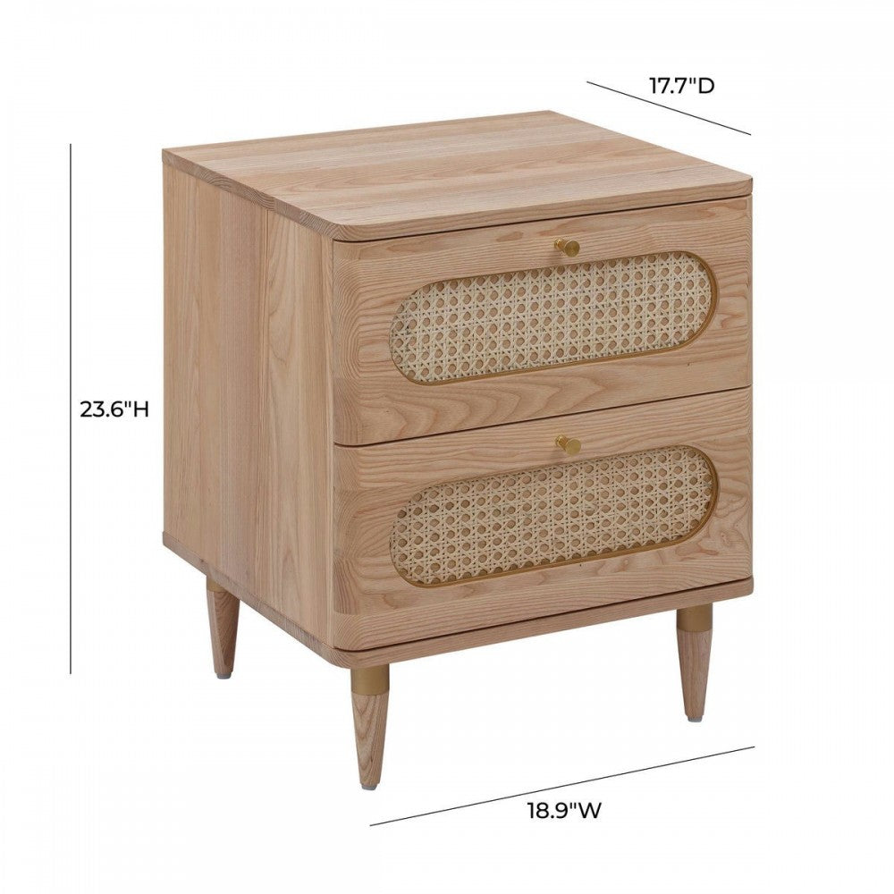 TOV Furniture Carmen Cane Nightstand