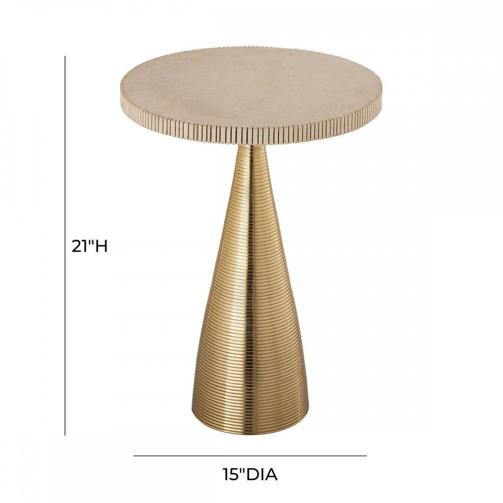 TOV Furniture Celeste Ribbed Side Table