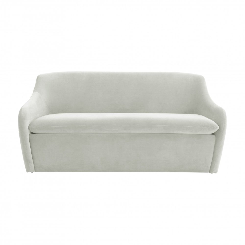 TOV Furniture Cellia Light Gray Velvet Loveseat