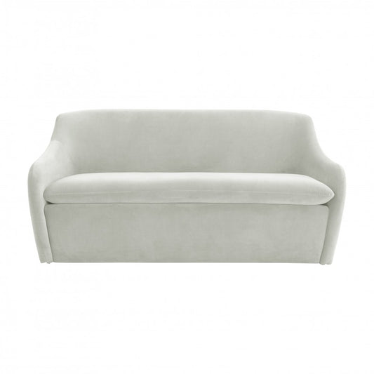 TOV Furniture Cellia Light Gray Velvet Loveseat