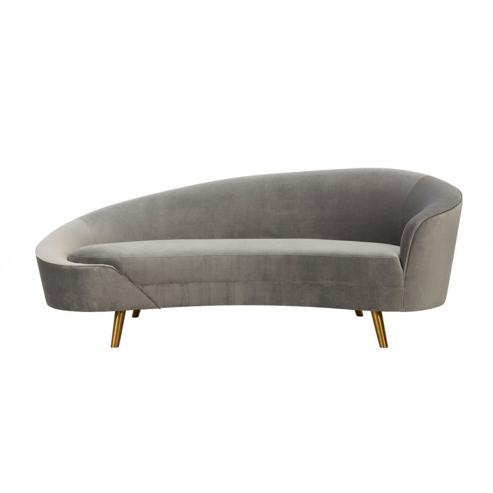 TOV Furniture Cleopatra Gray Velvet Sofa