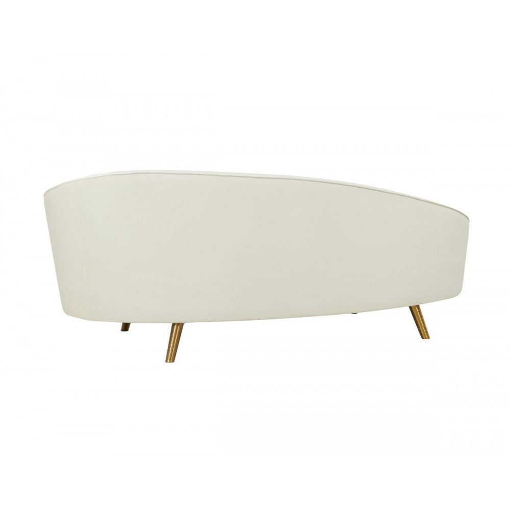 TOV Furniture Cleopatra Cream Velvet Sofa