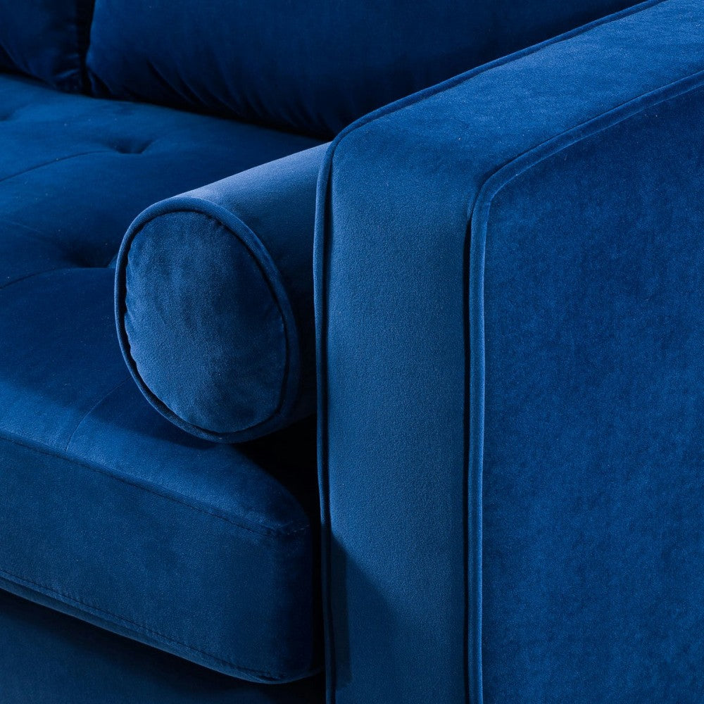 TOV Furniture Como Navy Velvet Sectional LAF