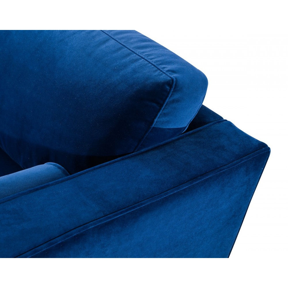 TOV Furniture Como Navy Velvet Sectional LAF