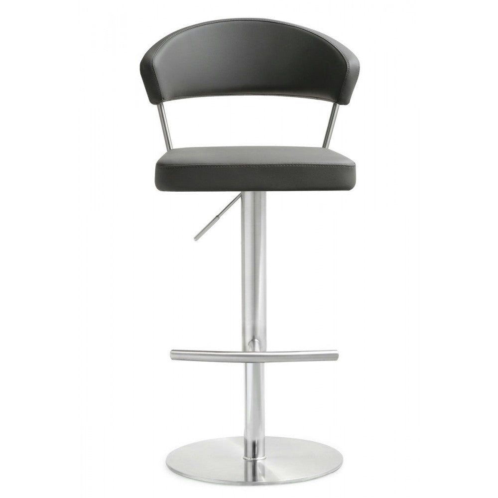 TOV Furniture Cosmo Gray Stainless Steel Barstool