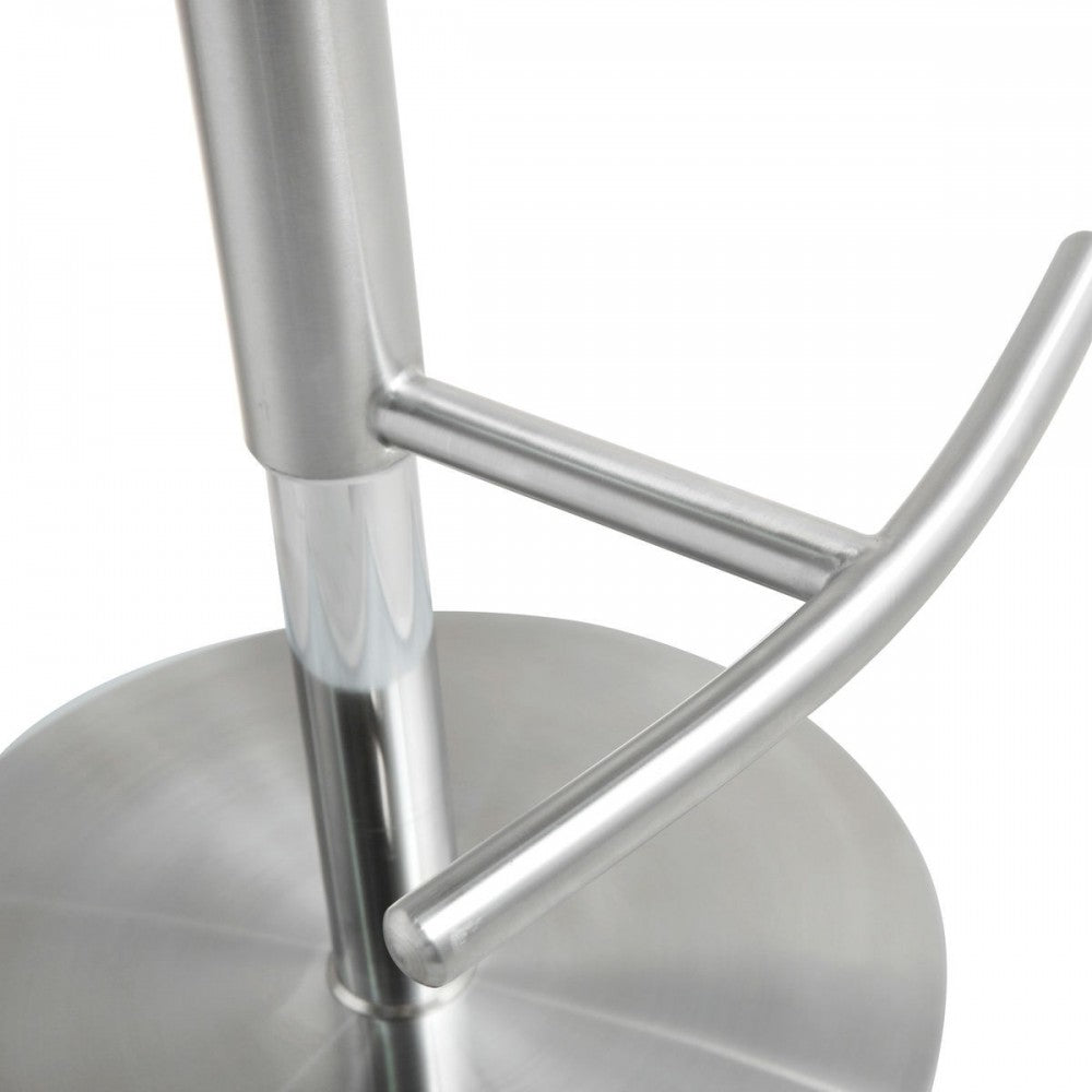 TOV Furniture Cosmo Gray Stainless Steel Barstool