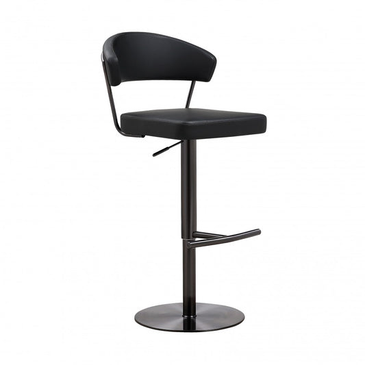 TOV Furniture Cosmo Black on Black Steel Barstool