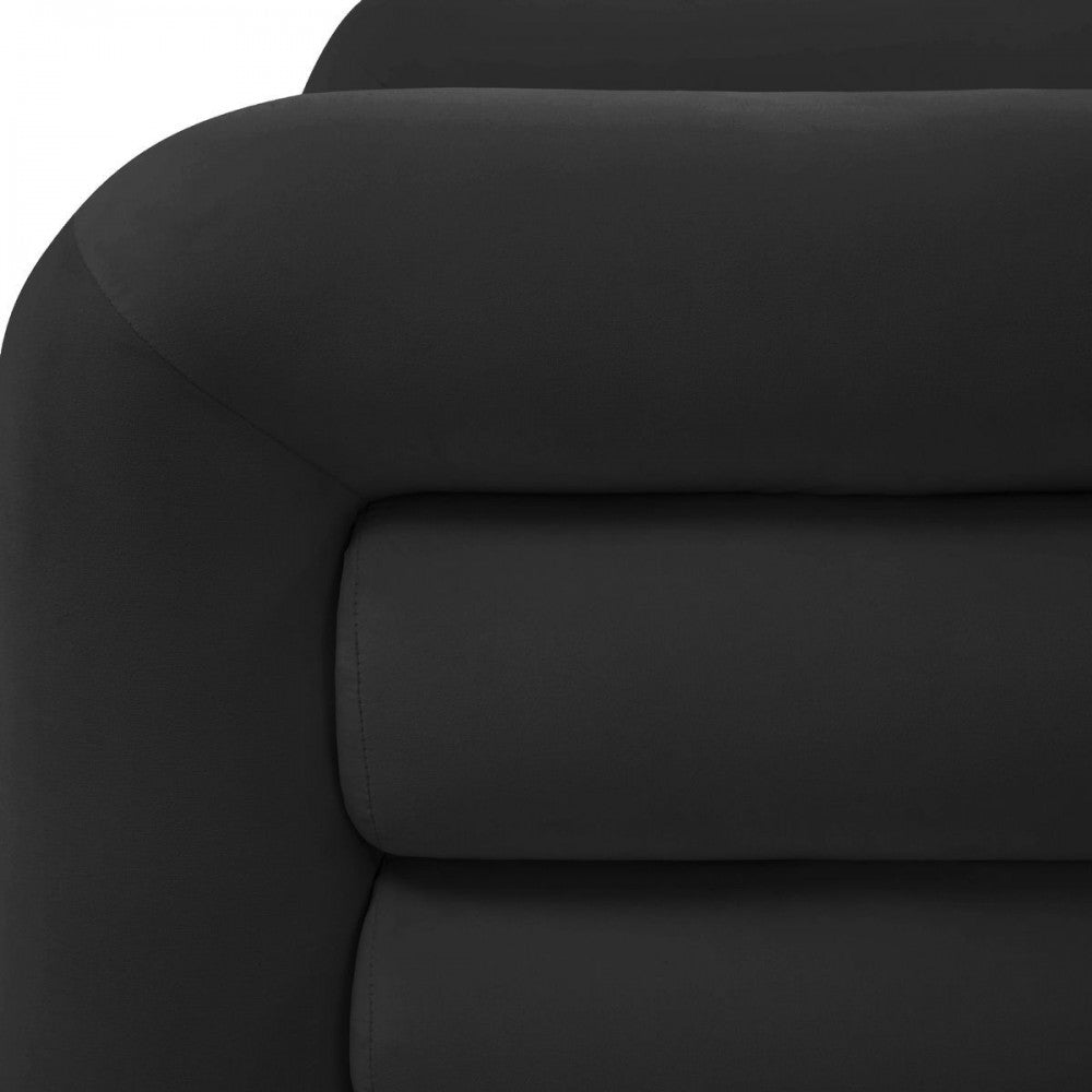 TOV Furniture Curves Black Velvet Lounge Chair