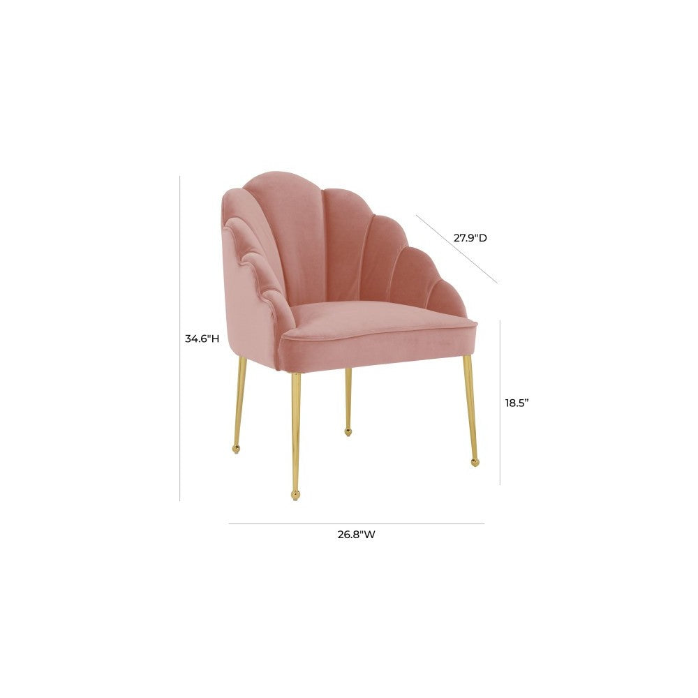 TOV Furniture Daisy Blush Velvet Chair