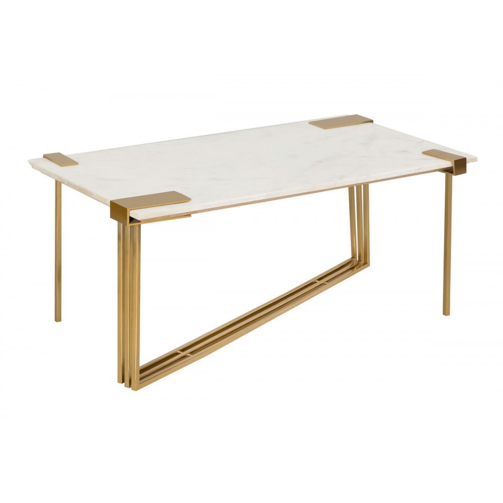 TOV Furniture Daneb White Marble Coffee Table