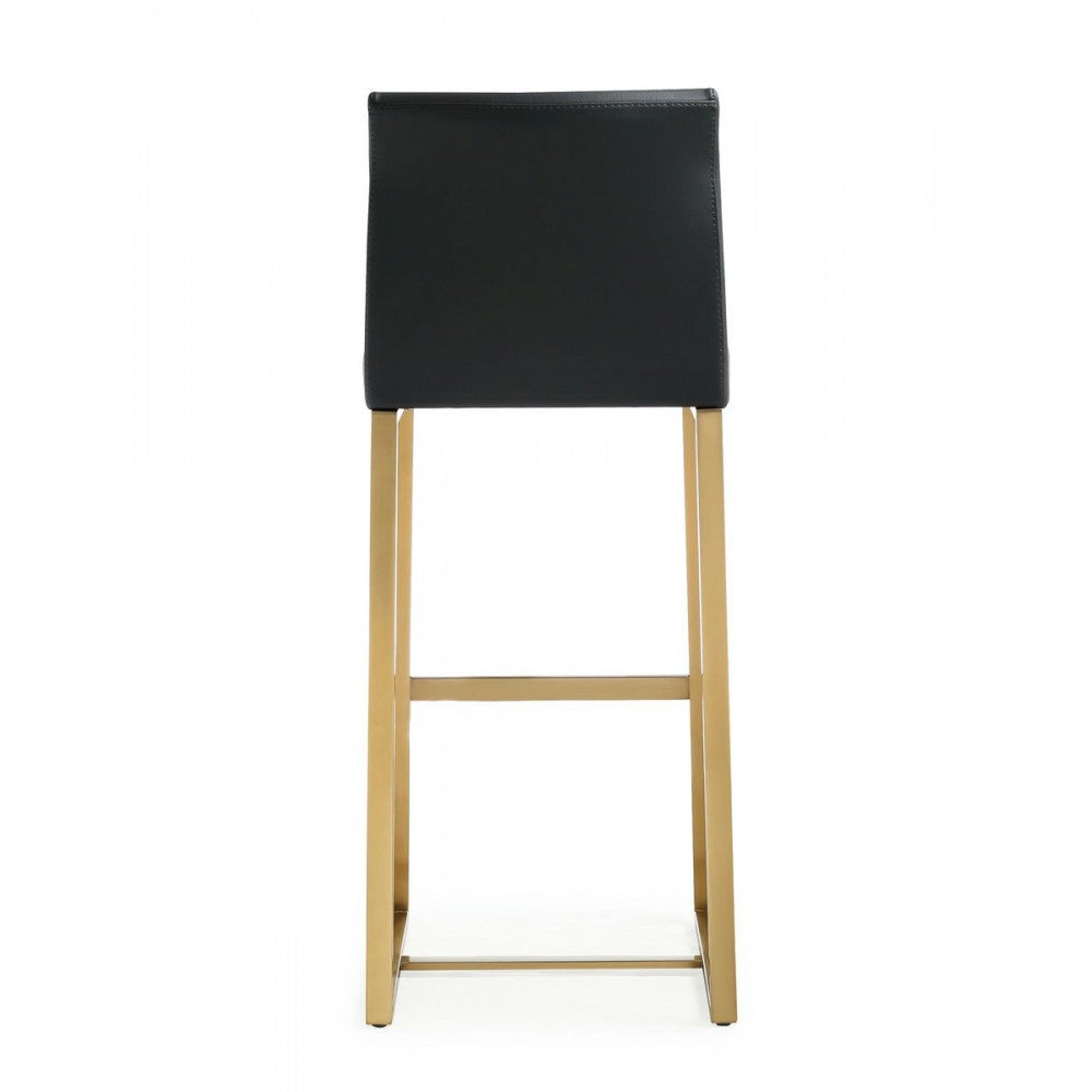 TOV Furniture Denmark Black Gold Steel Barstool (Set of 2)