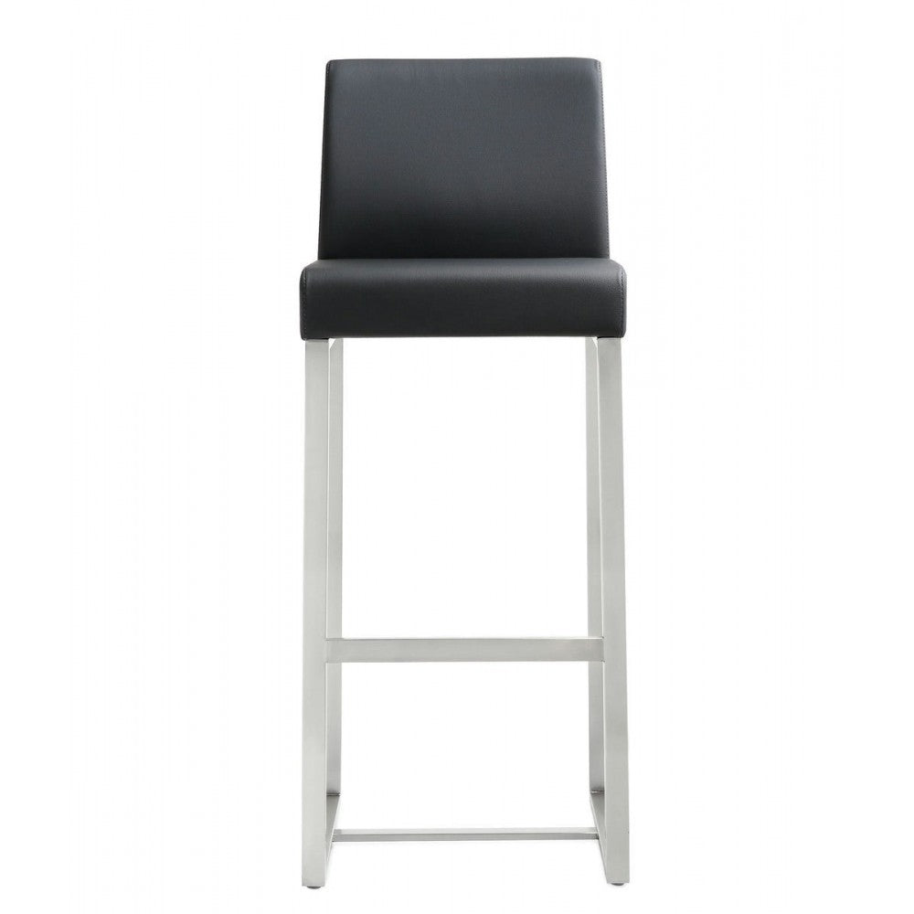 TOV Furniture Denmark Black Stainless Steel Barstool (Set of 2)