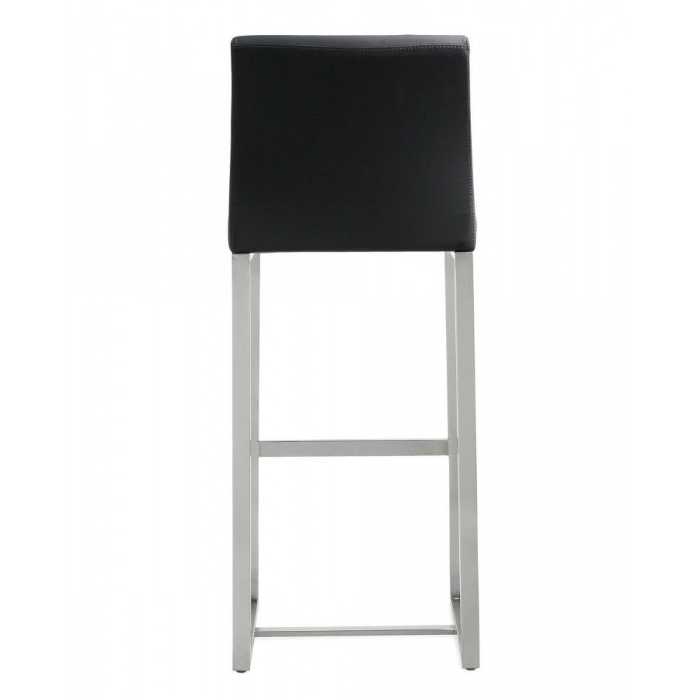 TOV Furniture Denmark Black Stainless Steel Barstool (Set of 2)