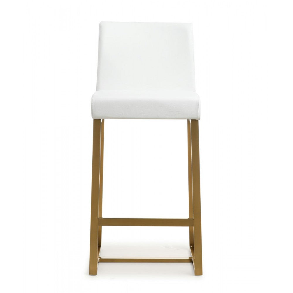 TOV Furniture Denmark White Gold Steel Counter Stool (Set of 2)