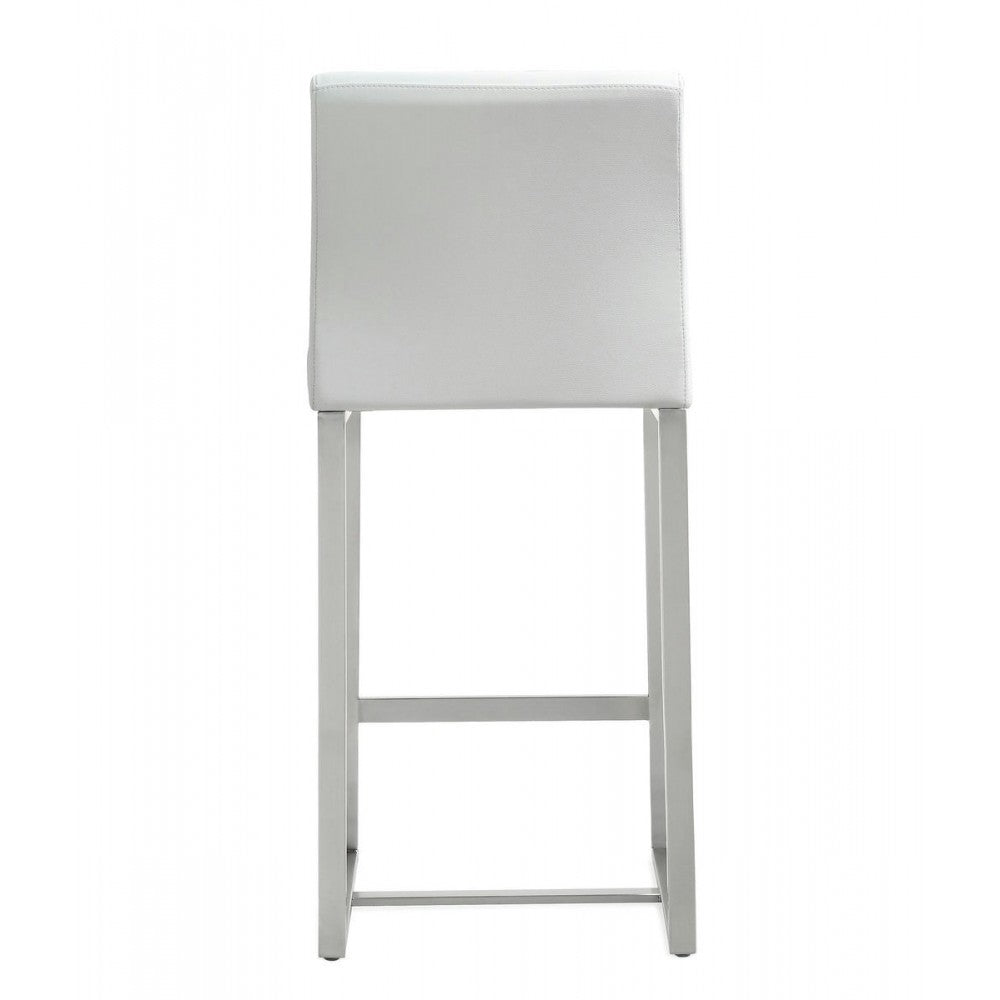 TOV Furniture Denmark White Stainless Steel Counter Stool (Set of 2)