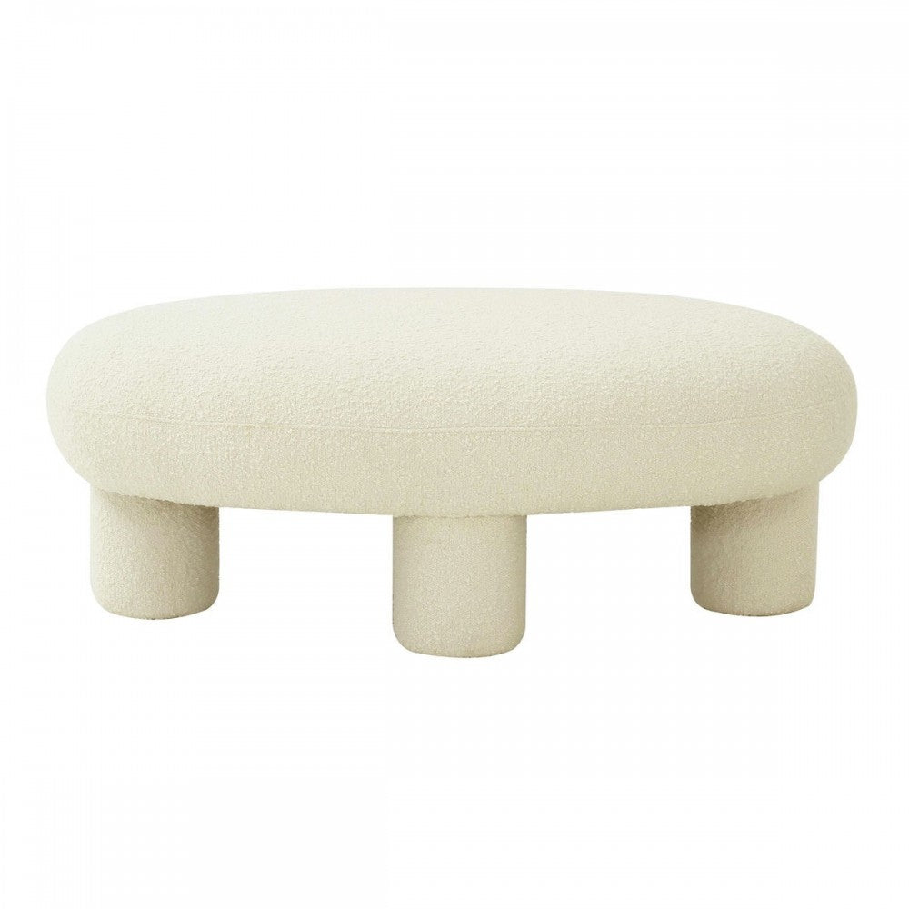 TOV Furniture Discus Boucle Ottoman