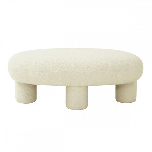 TOV Furniture Discus Boucle Ottoman