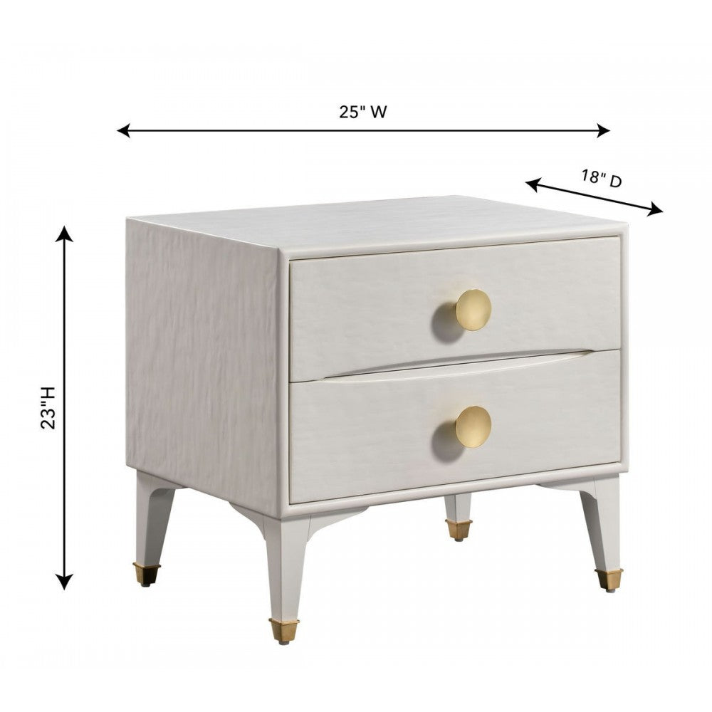 TOV Furniture Divine White Nightstand