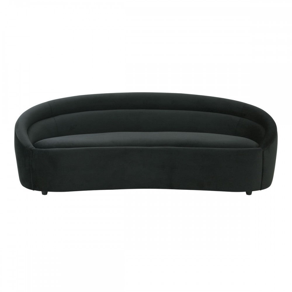 TOV Furniture Ellison Black Velvet Sofa
