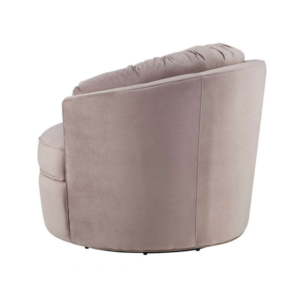 TOV Furniture Eloise Mauve Velvet Swivel Chair