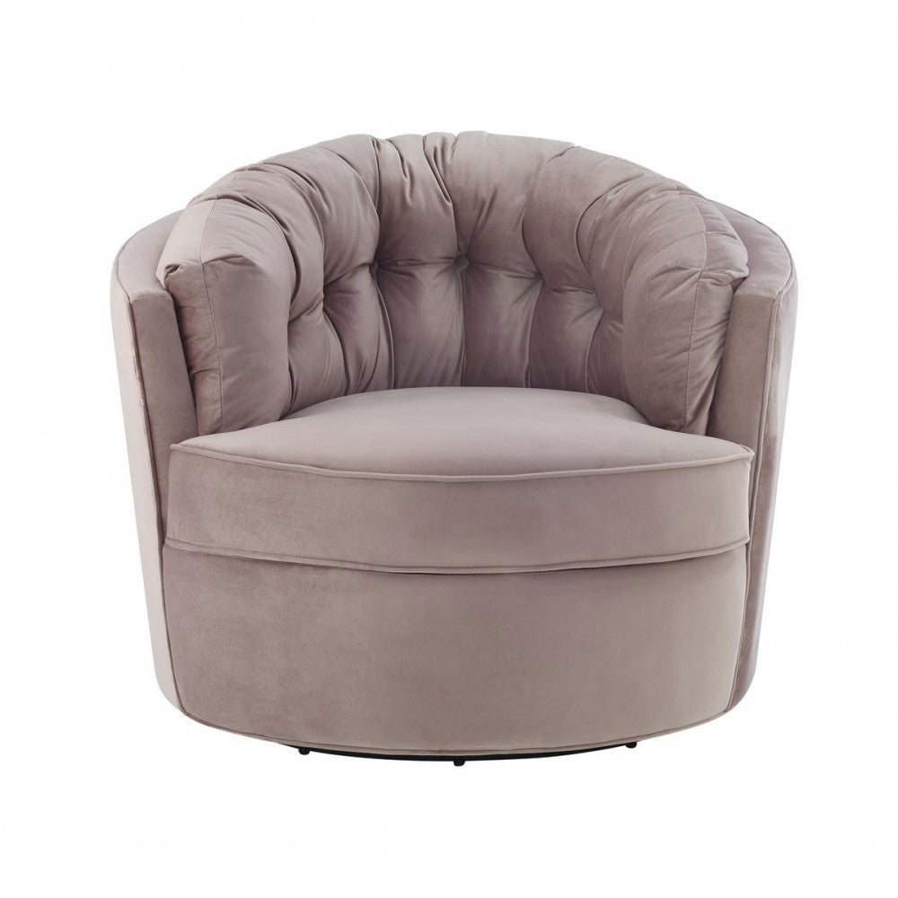 TOV Furniture Eloise Mauve Velvet Swivel Chair