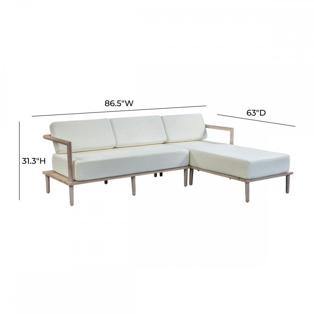 TOV Furniture Emerson Cream Outdoor Sectional - RAF