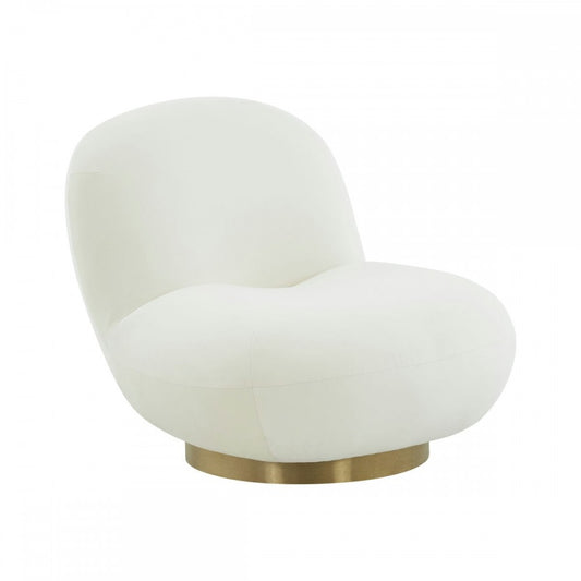 TOV Furniture Emily Cream Velvet Swivel Chair