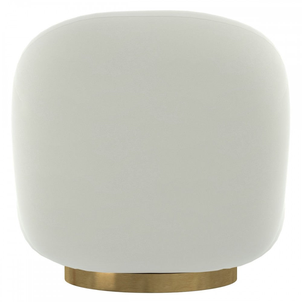 TOV Furniture Emily Cream Velvet Swivel Chair