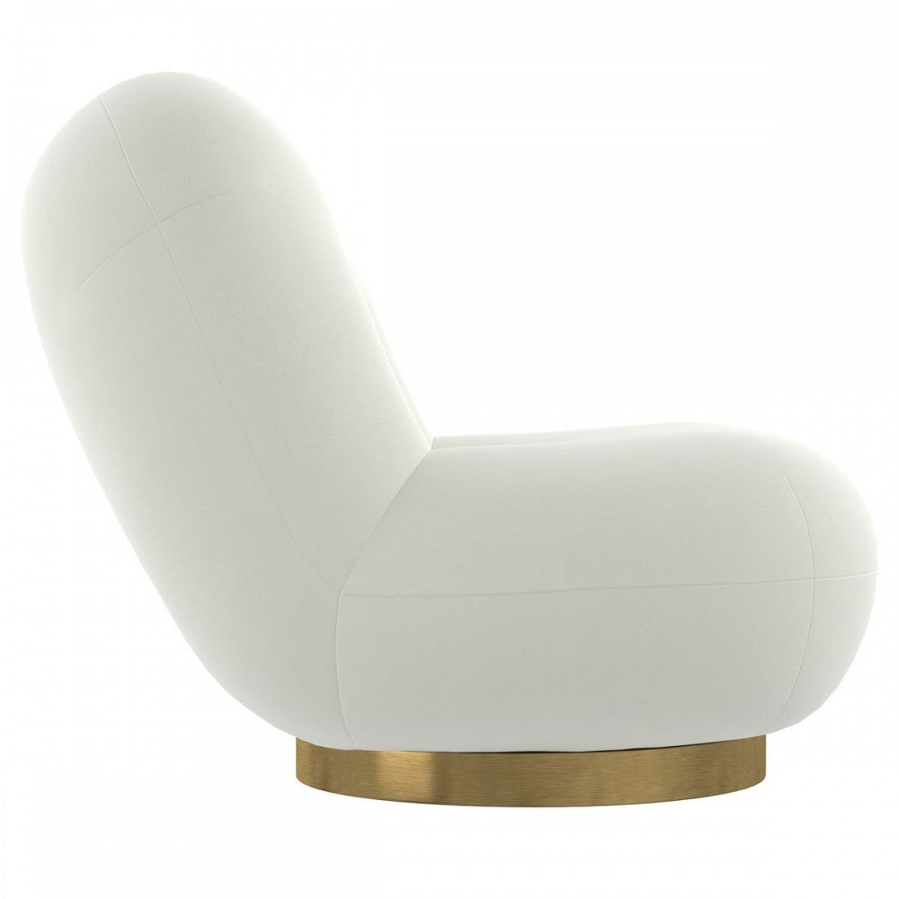 TOV Furniture Emily Cream Velvet Swivel Chair