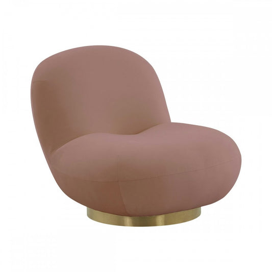 TOV Furniture Emily Mauve Velvet Swivel Chair