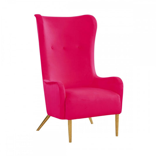 TOV Furniture Ethan Hot Pink Velvet Tall Chair