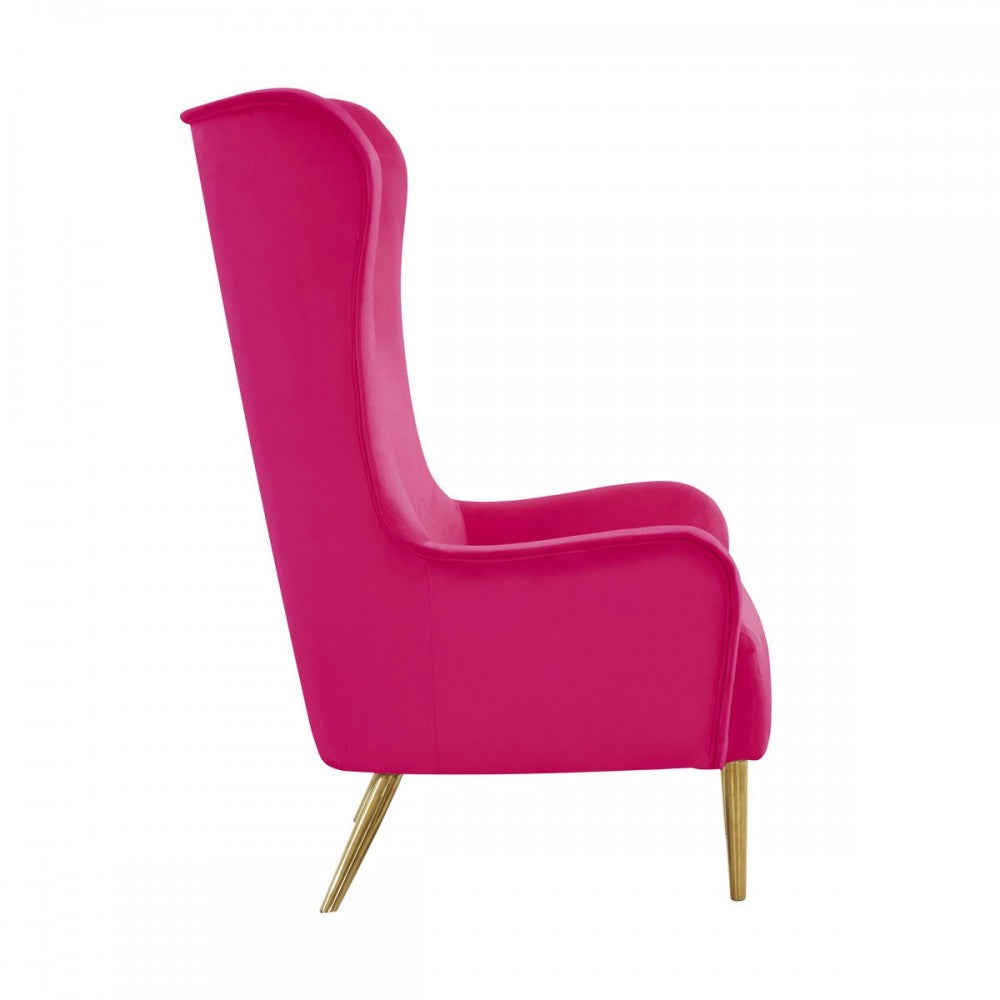 TOV Furniture Ethan Hot Pink Velvet Tall Chair