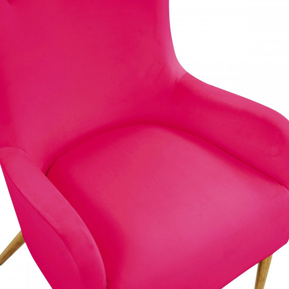 TOV Furniture Ethan Hot Pink Velvet Tall Chair