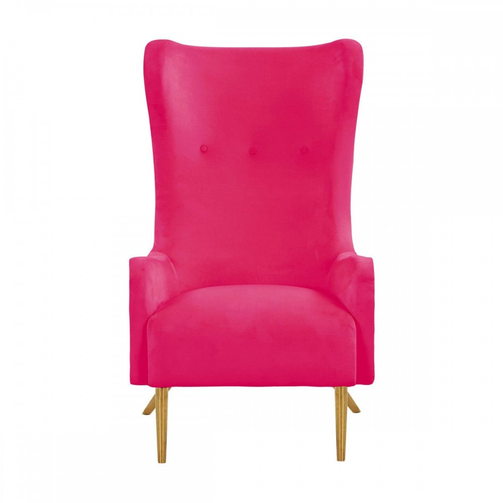 TOV Furniture Ethan Hot Pink Velvet Tall Chair