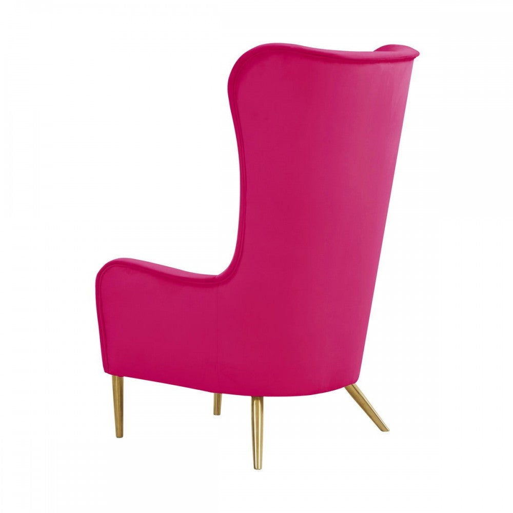 TOV Furniture Ethan Hot Pink Velvet Tall Chair