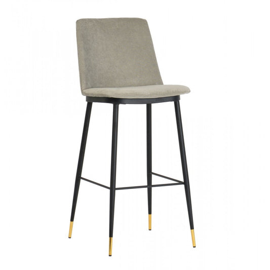 TOV Furniture Evora Gray Velvet Counter Stool (Set of 2)