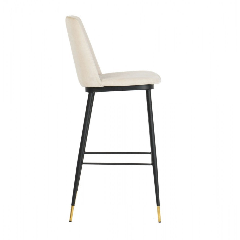 TOV Furniture Evora Cream Velvet Counter Stool (Set of 2)