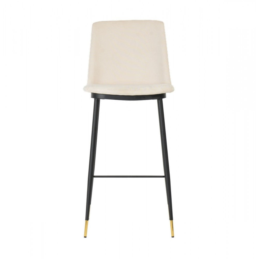 TOV Furniture Evora Cream Velvet Counter Stool (Set of 2)