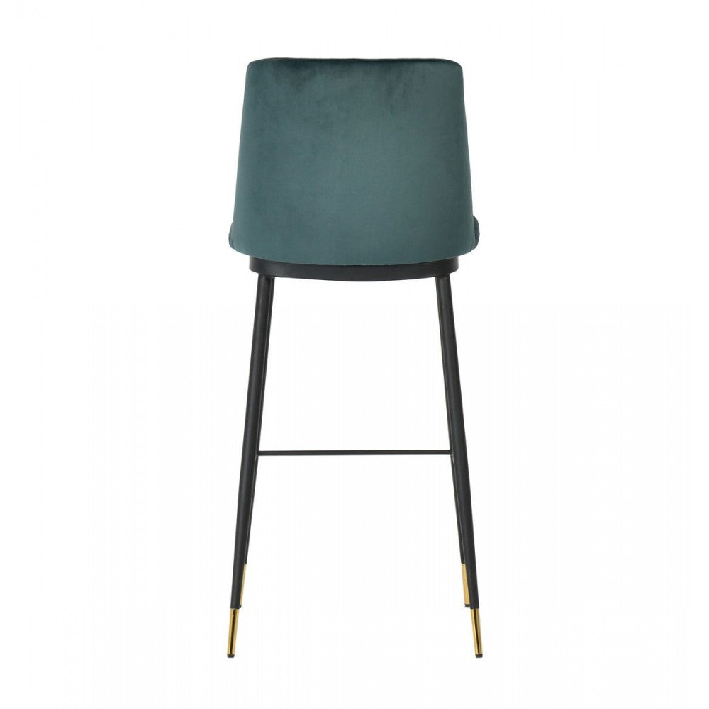 TOV Furniture Evora Green Velvet Counter Stool (Set of 2)