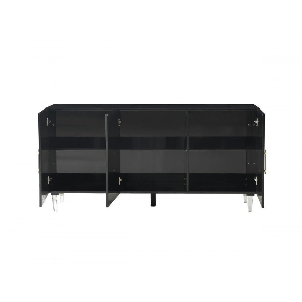TOV Furniture Famke Black Lacquer Buffet