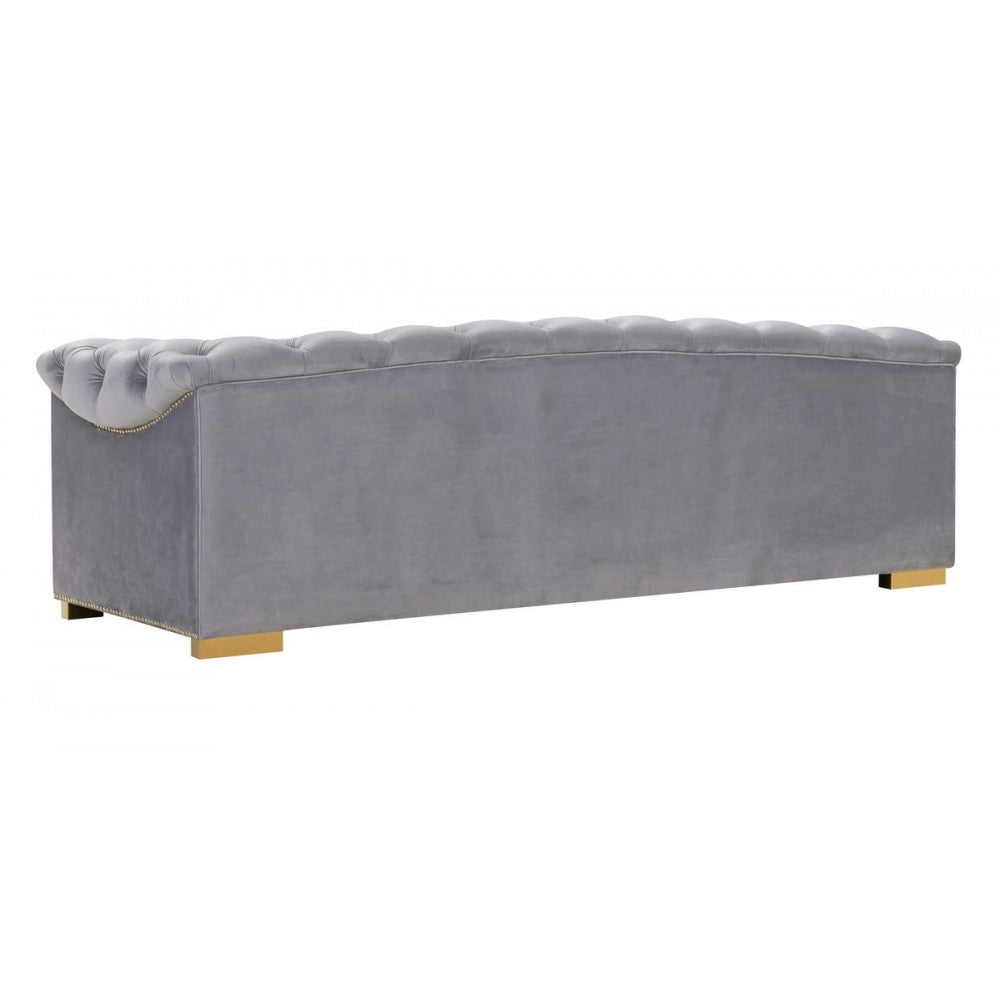 TOV Furniture Farah Gray Velvet Sofa