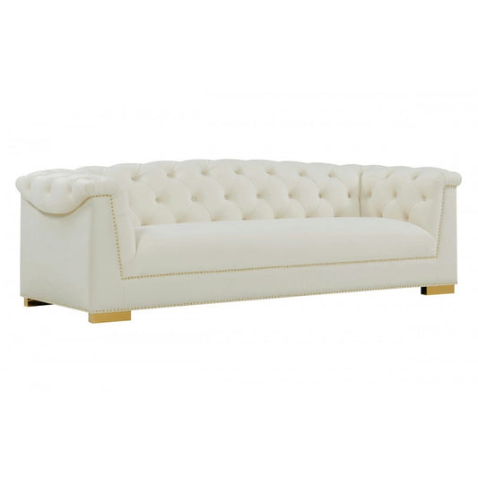 TOV Furniture Farah Cream Velvet Sofa