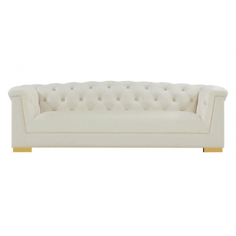 TOV Furniture Farah Cream Velvet Sofa