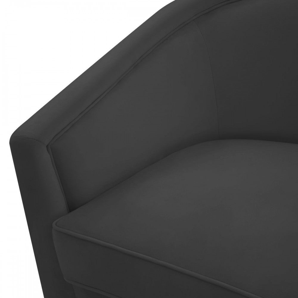 TOV Furniture Flapper Black Swivel Chair