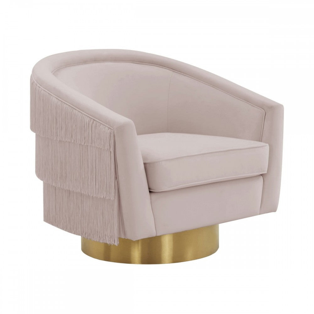 TOV Furniture Flapper Blush Swivel Chair