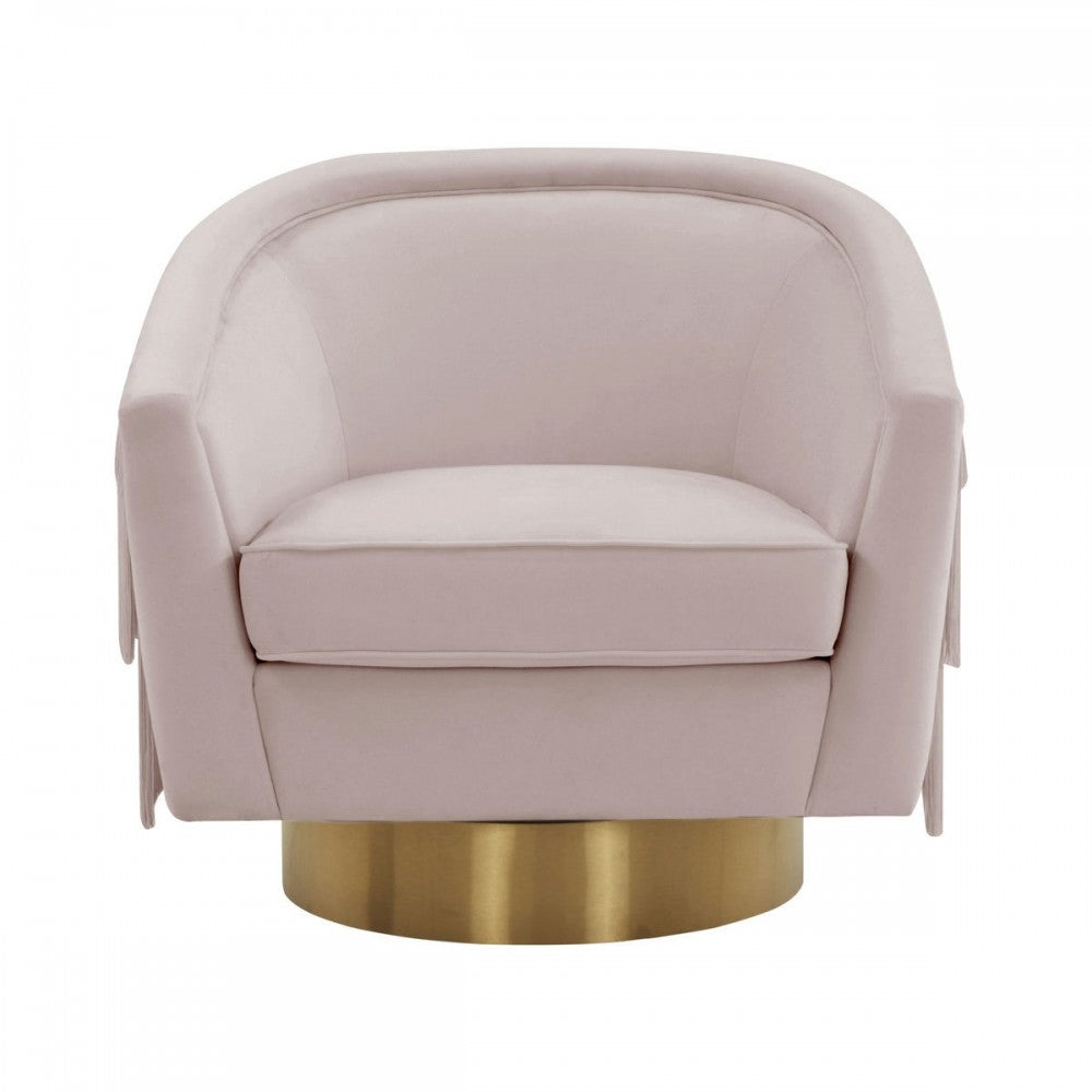 TOV Furniture Flapper Blush Swivel Chair