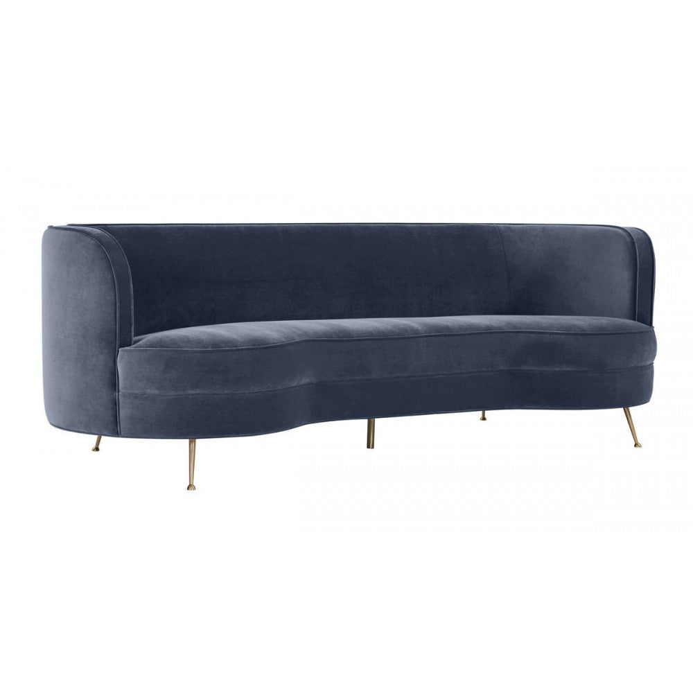 TOV Furniture Flare Dark Gray Velvet Sofa